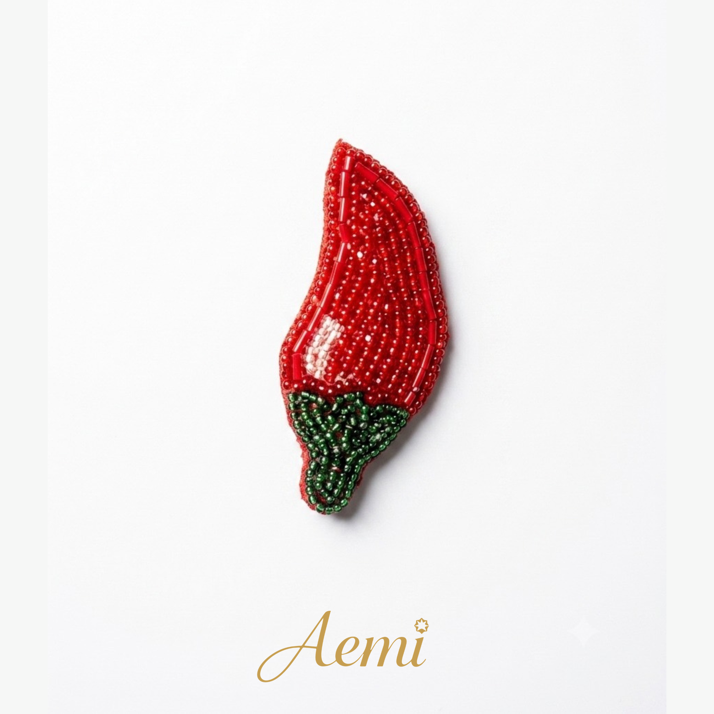 Red Mirchi Brooch