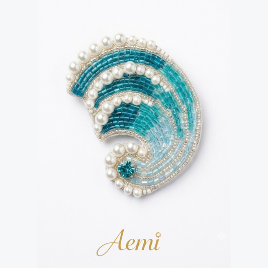 Ocean Wave Brooch